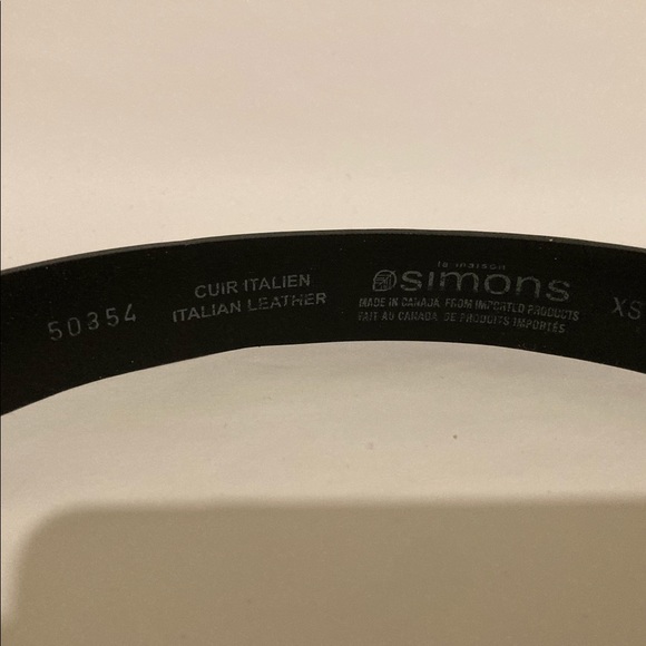 Grey leather belt - Picture 5 of 7